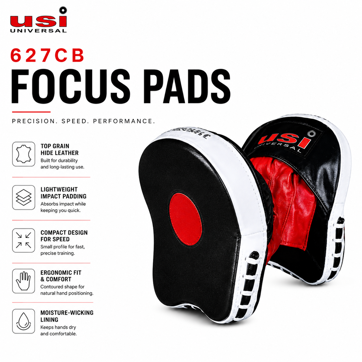USI 627CB Immortal Cuban Focus Pads – Professional Boxing Training Pads
