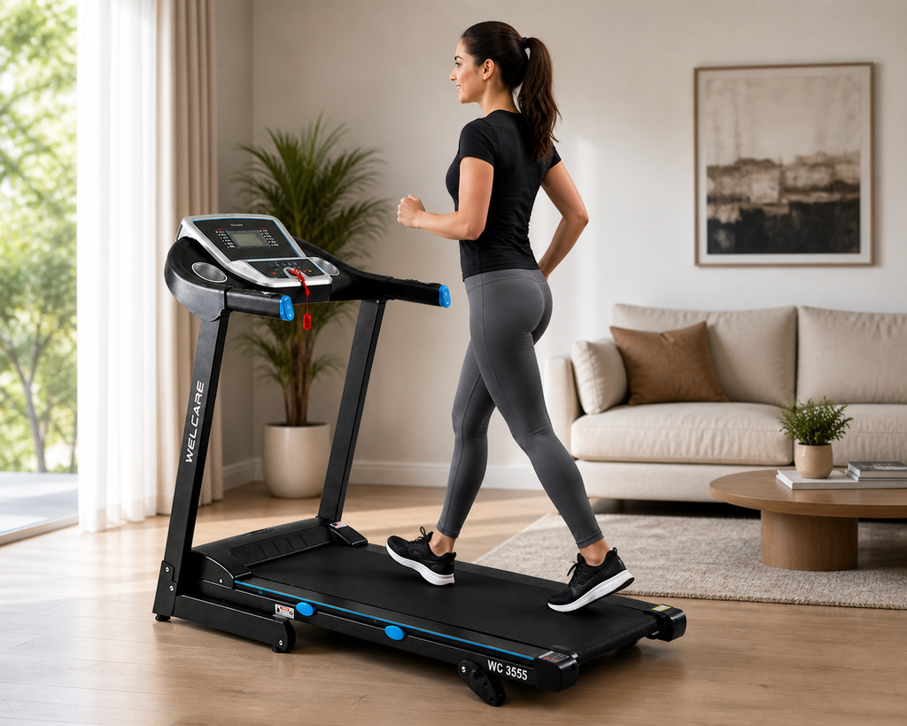WC3555 Motorized Treadmill – 4.0HP Peak, 16 km/h Speed, App Compatible Home Fitness Machine