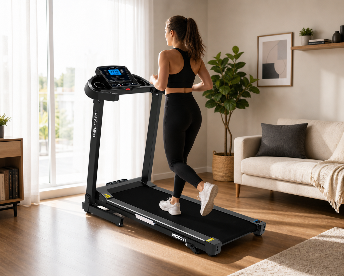 WC3222I Motorised Treadmill – 4.0HP Peak, Auto Incline, Bluetooth Speaker, Home Fitness Machine