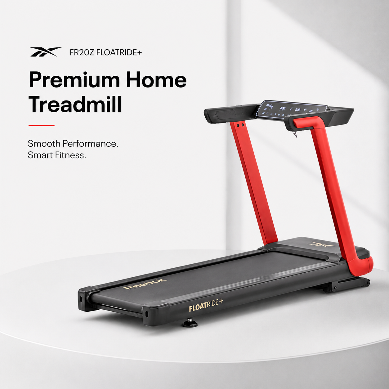 Floatride+ Motorized Treadmill – 18 km/h Speed, 15-Level Auto Incline, LED Touch Display, Bluetooth Smart Fitness Machine