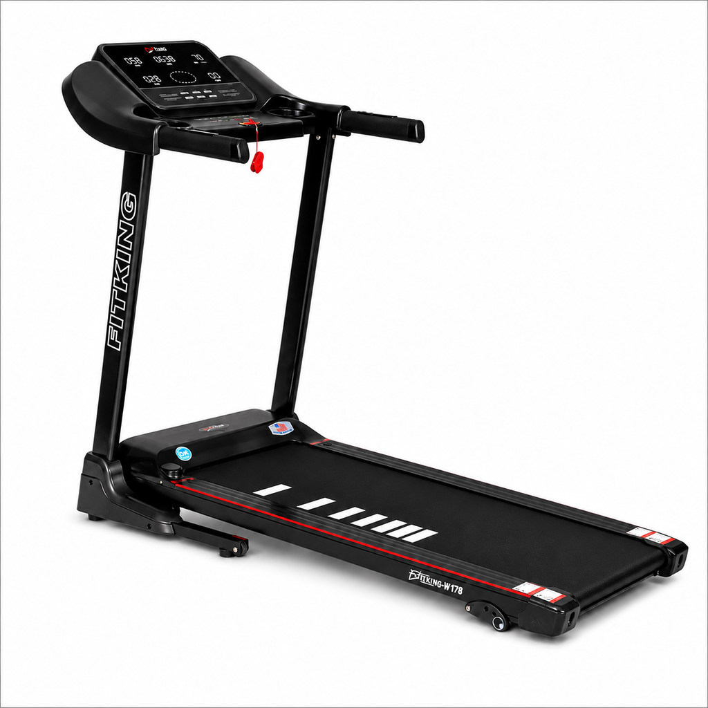 FITKING W-178 Motorized Treadmill (2.0 HP, 12 km/h, Foldable, Incline, Home Use)