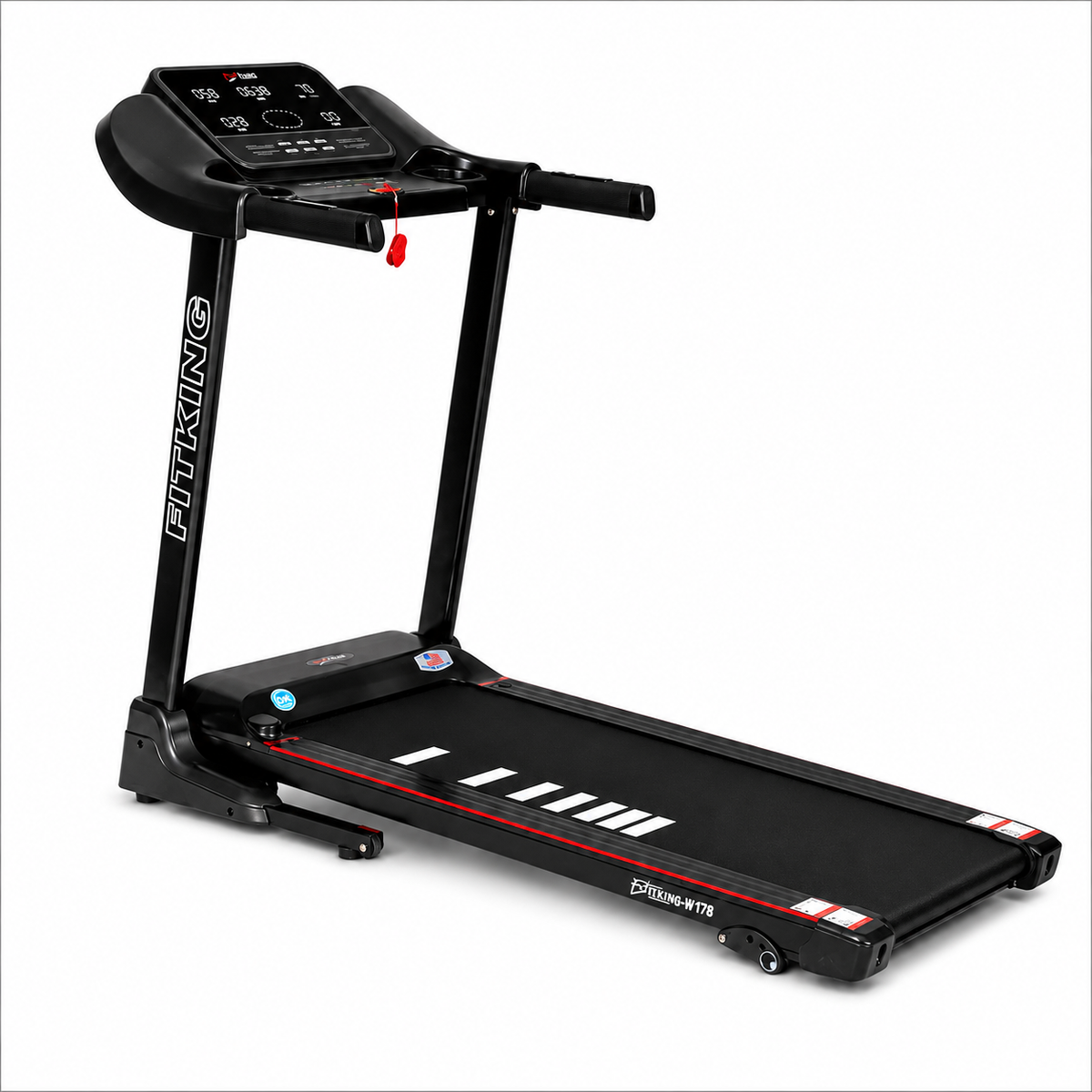 FITKING W-178 Motorized Treadmill (2.0 HP, 12 km/h, Foldable, Incline, Home Use)
