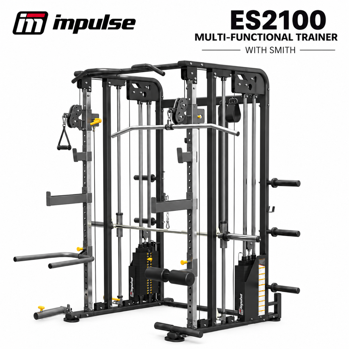 Impulse ES2100 Multi Gym with Smith Machine, Dual Weight Stacks & Adjustable Pulley System
