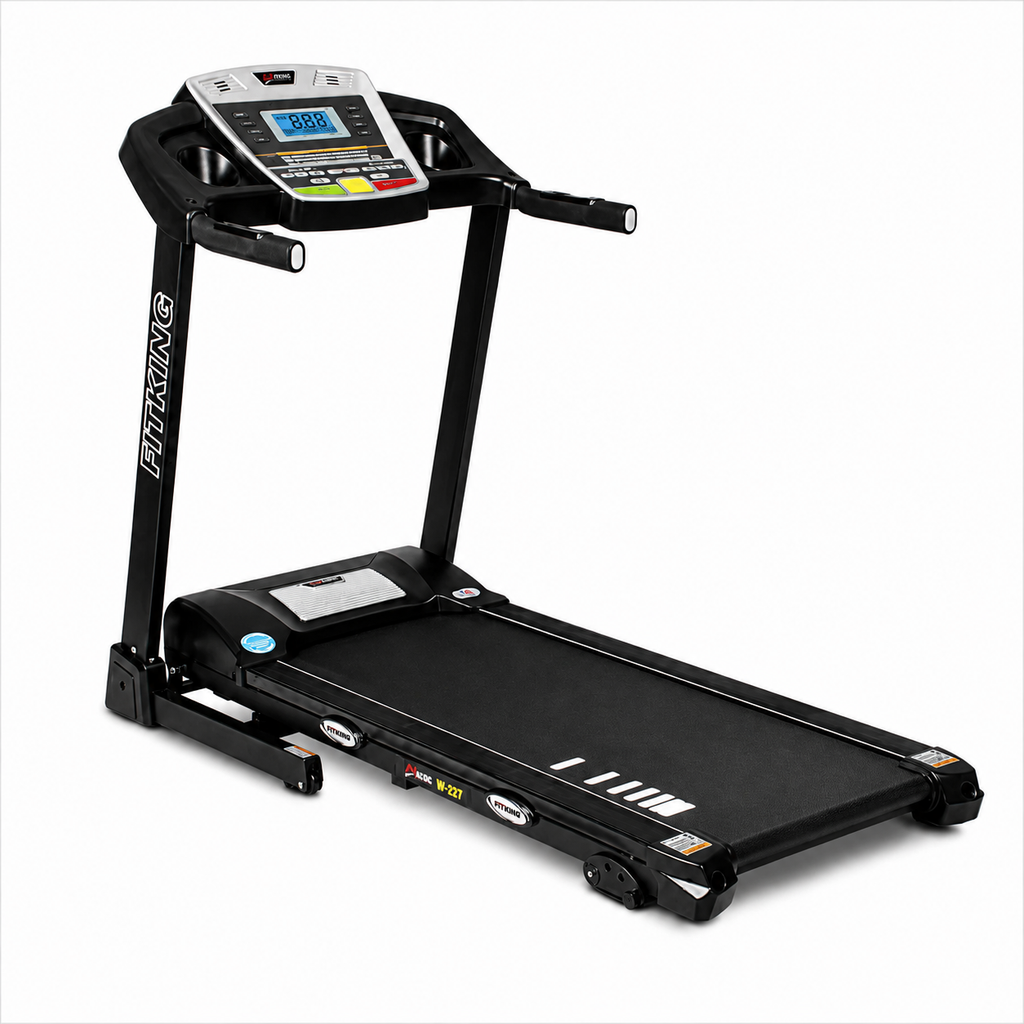 FITKING W-227 Motorized Treadmill (2.0 HP, 14 km/h, Auto Incline, Bluetooth, Foldable, Home Use)