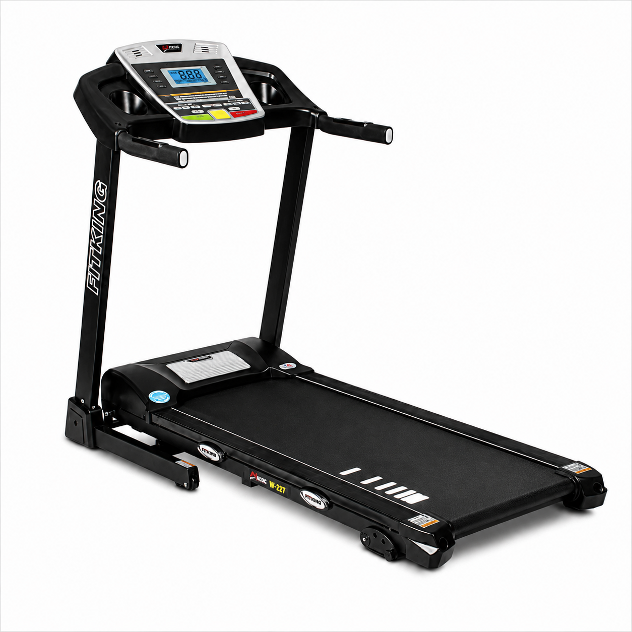 FITKING W-227 Motorized Treadmill (2.0 HP, 14 km/h, Auto Incline, Bluetooth, Foldable, Home Use)