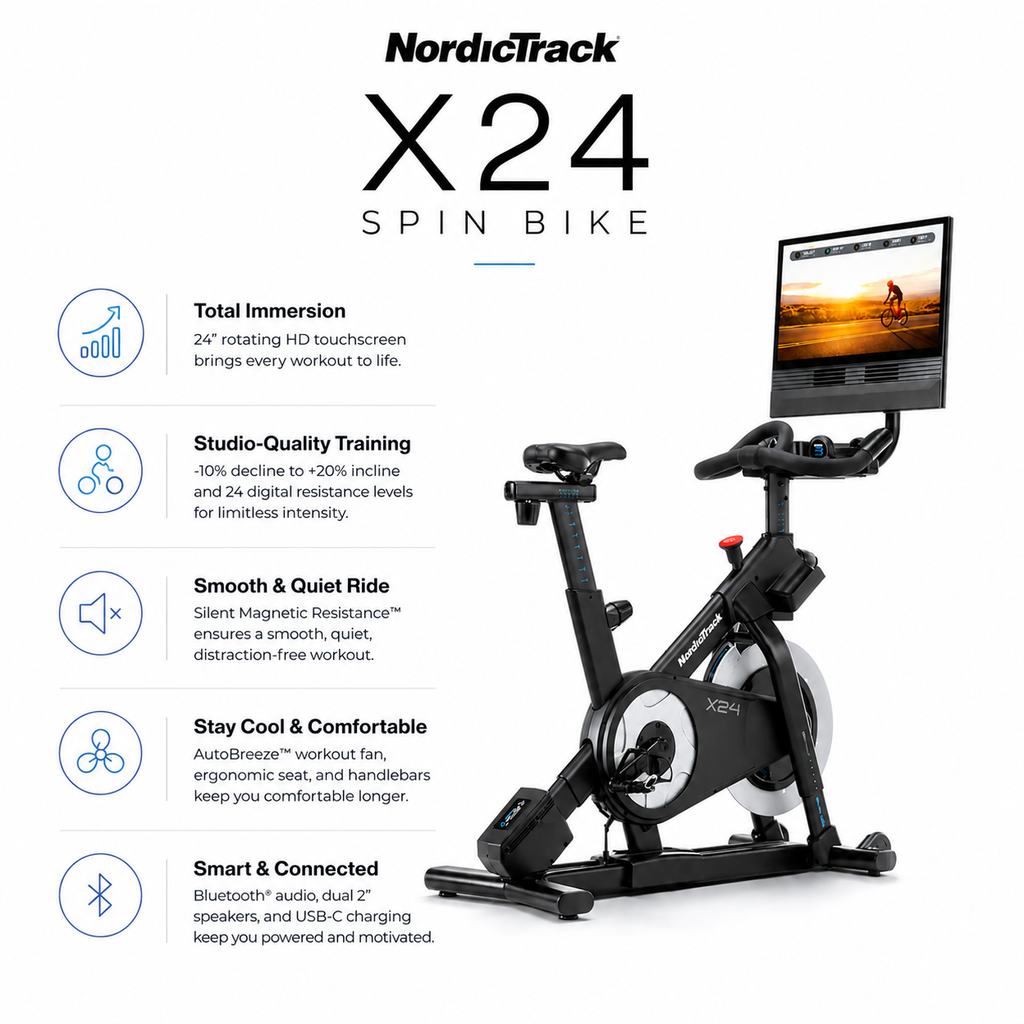 NordicTrack X24 Incline & Decline Spin Bike