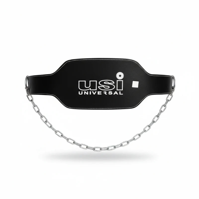 USI 790DP Weight Lifting Dip Unpadded Leather Belt – Professional Strength Training Belt