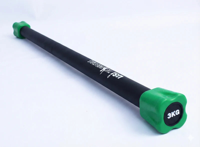 USI BTB Body Training Bar with Flower Ends – Weighted Functional Fitness Bar