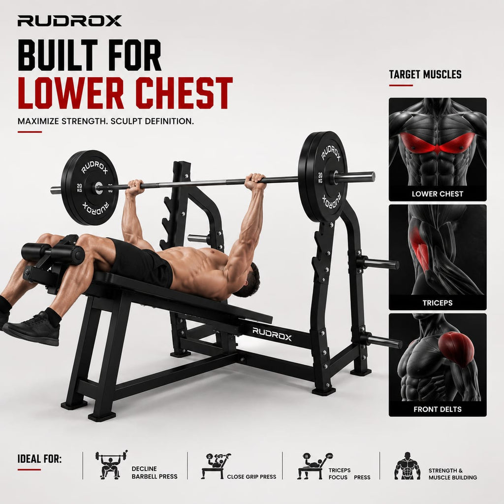 RUDROX RXD-08 Commercial Decline Bench Press Station