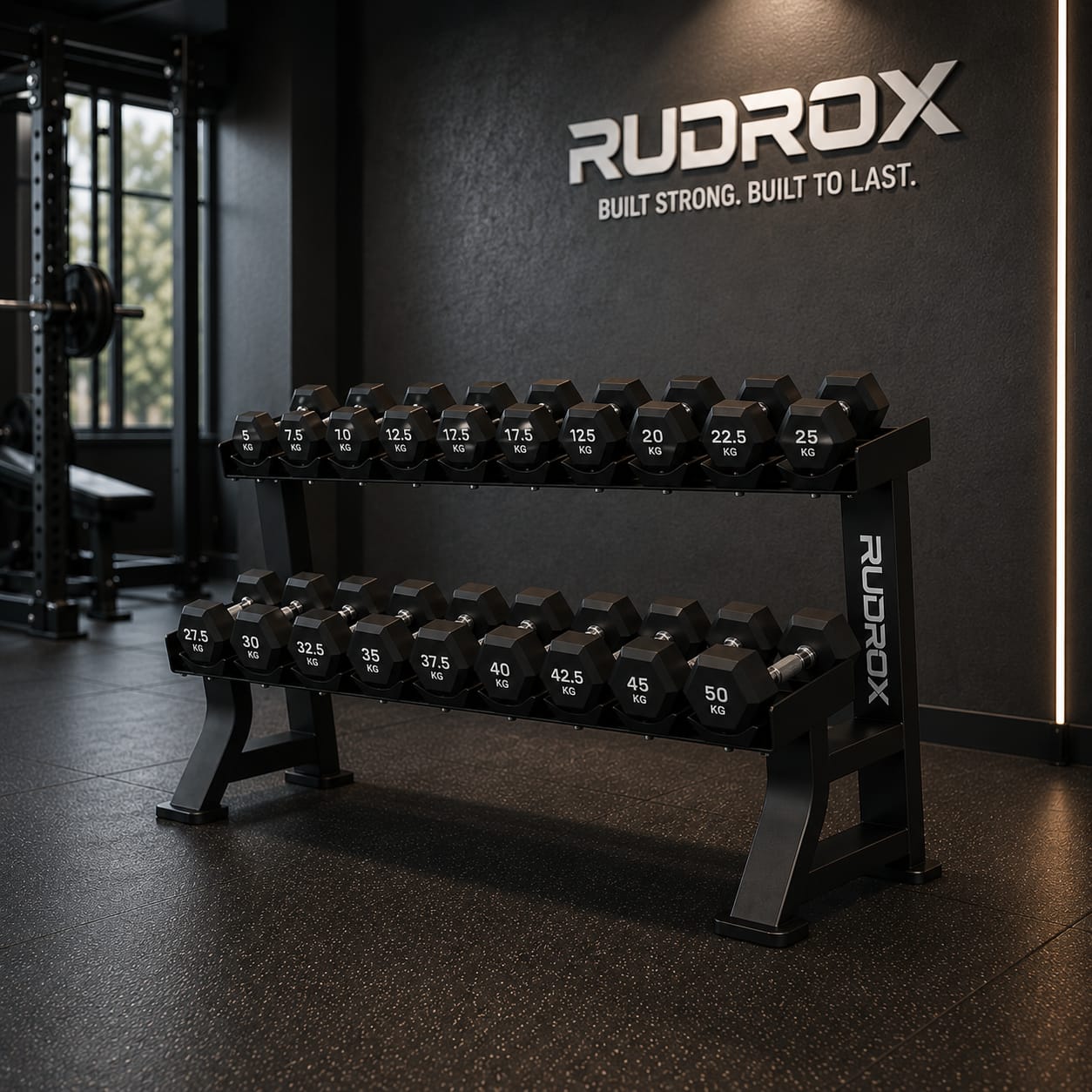RUDROX RDR-20 Commercial 2-Tier Dumbbell Rack