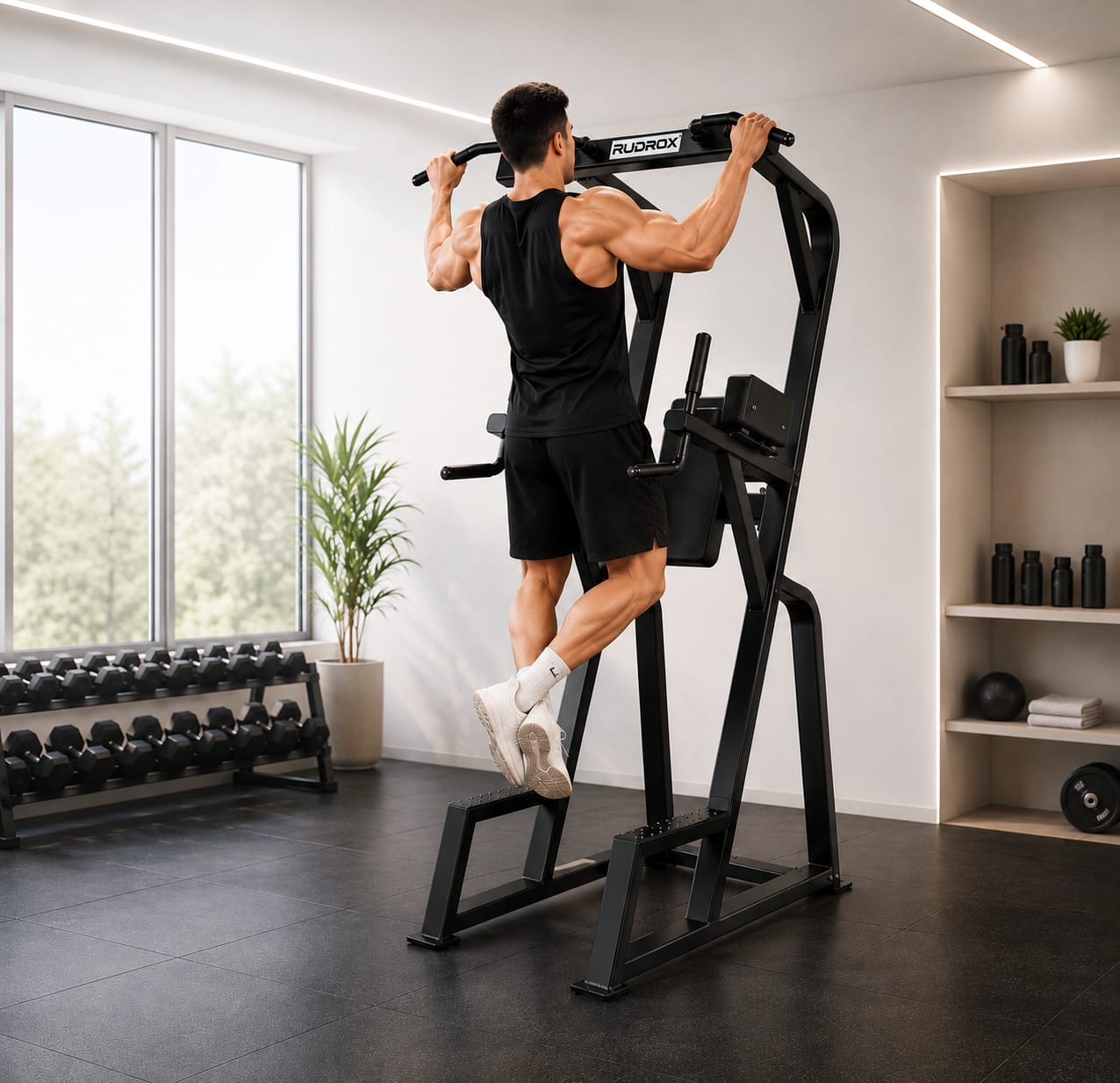 RUDROX RPT-300 Commercial 3-in-1 Power Tower