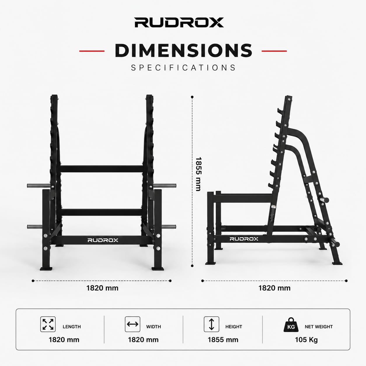 RUDROX BLITZ-48 Squat Rack