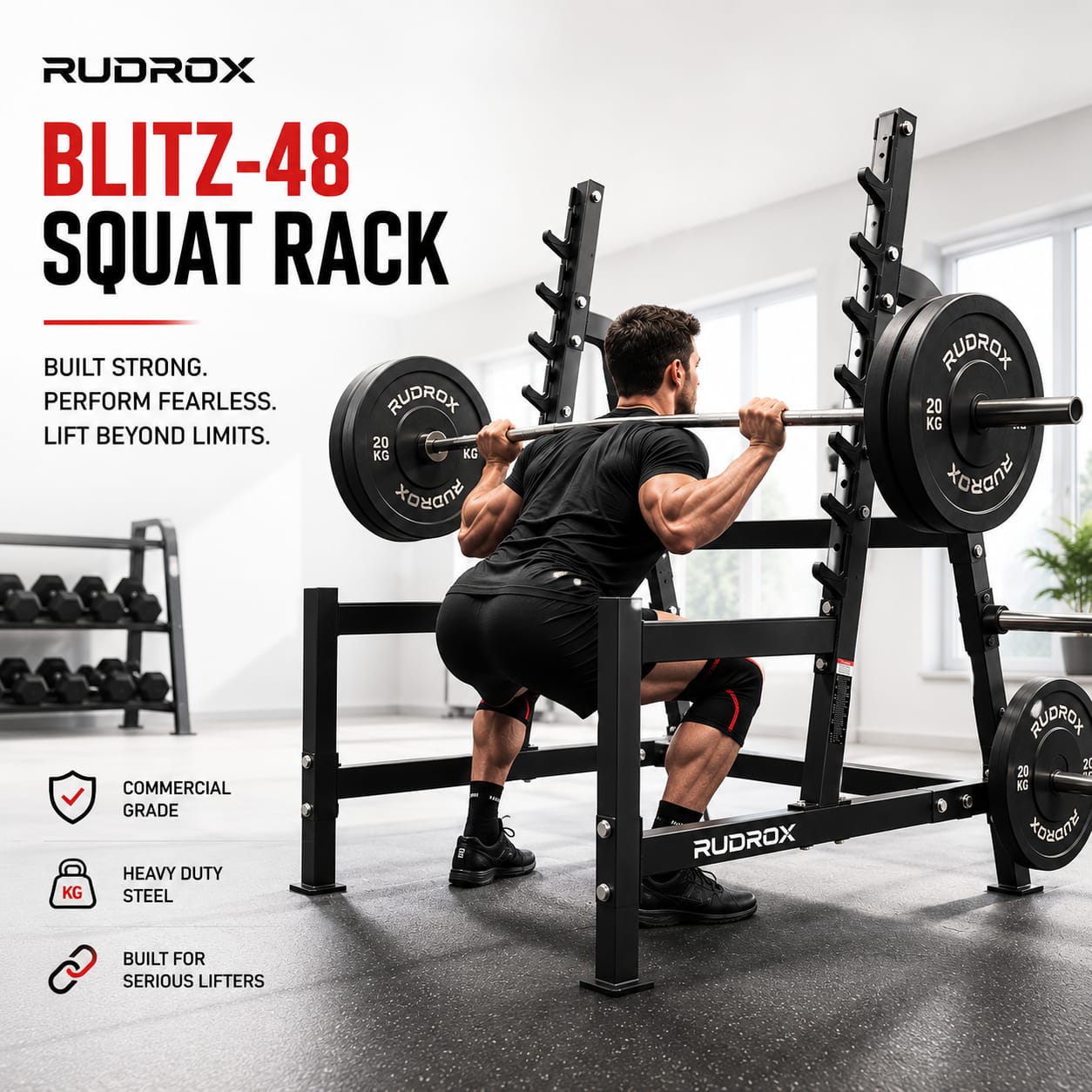 RUDROX BLITZ-48 Squat Rack
