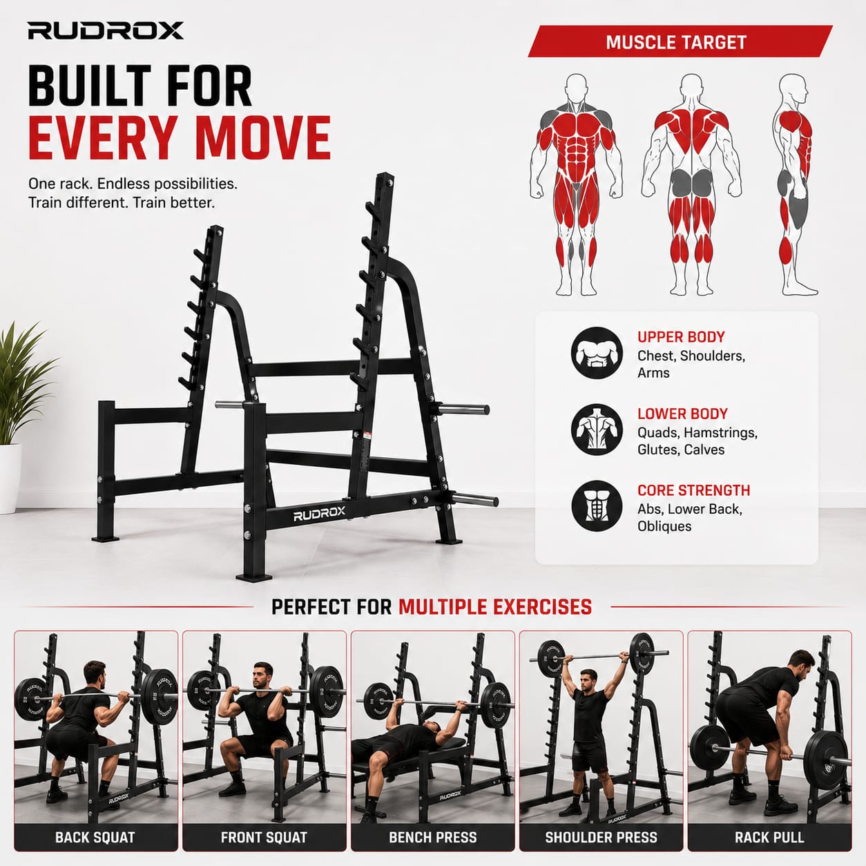 RUDROX BLITZ-48 Squat Rack