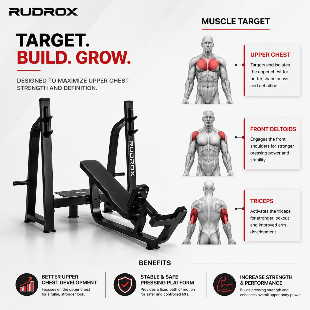 RUDROX TITAN-205 Incline Chest Press Machine