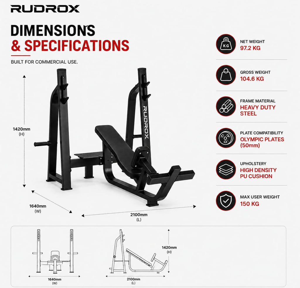 RUDROX TITAN-205 Incline Chest Press Machine