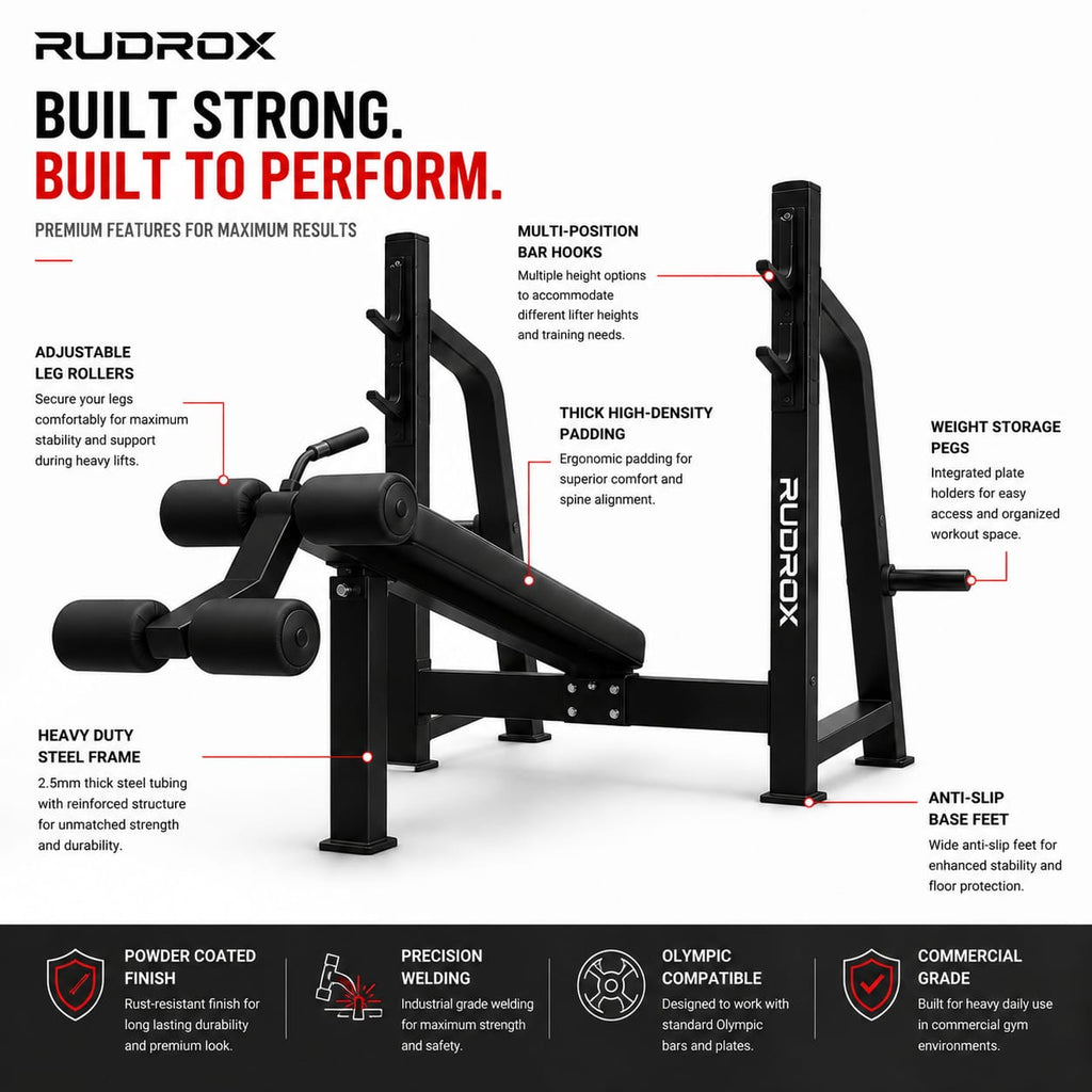 RUDROX TITAN-210 Decline Chest Press Bench