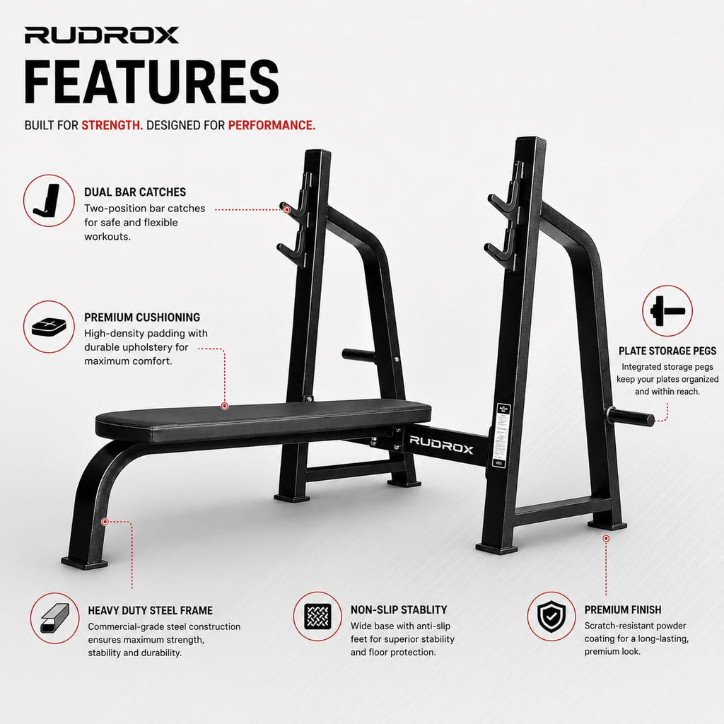 RUDROX TITAN-174 Olympic Flat Bench