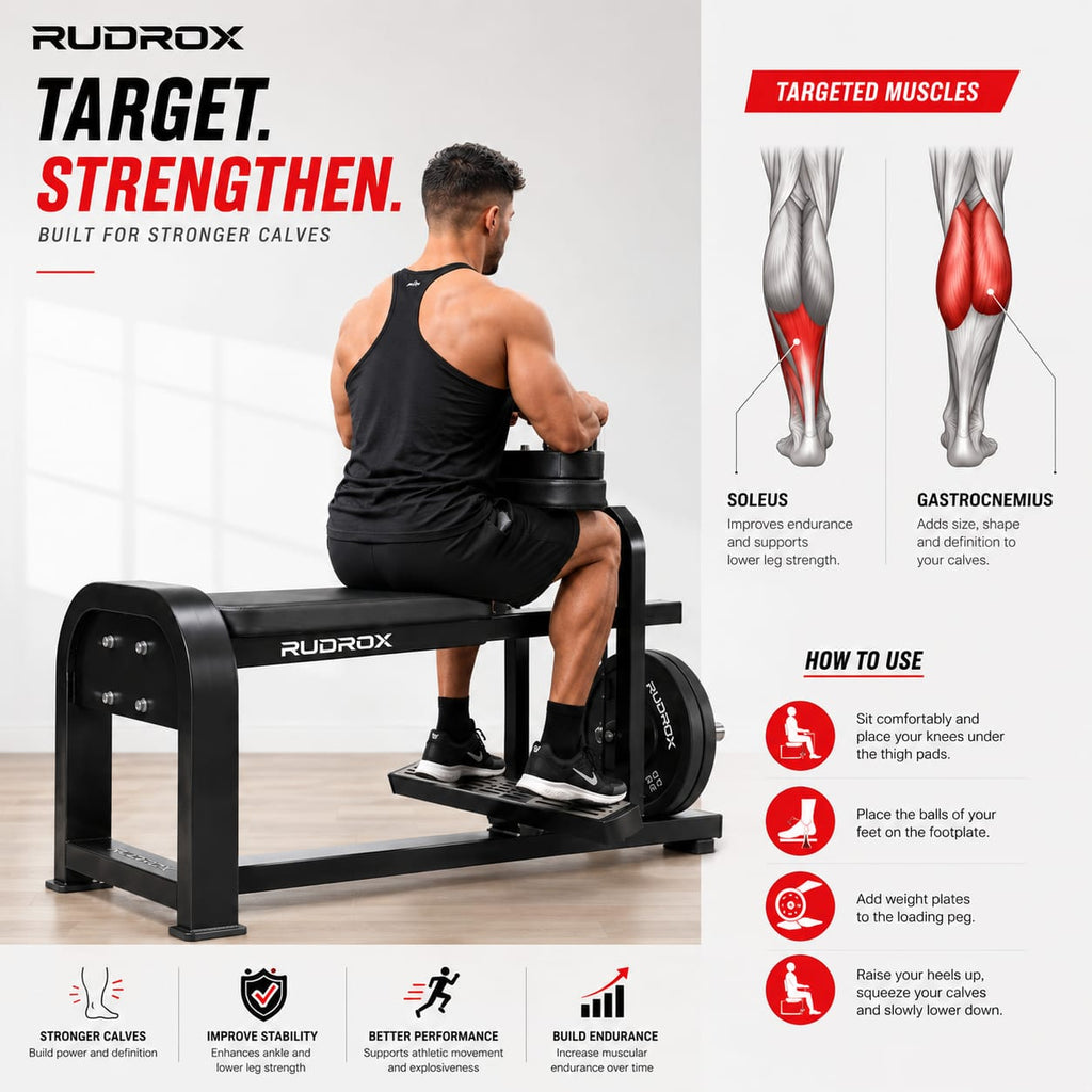 RUDROX RDX-SCR150 Commercial Seated Calf Raise Machine