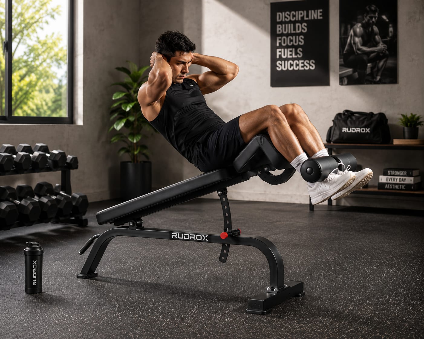 RUDROX RDX-AB1830 Adjustable Decline Ab Bench