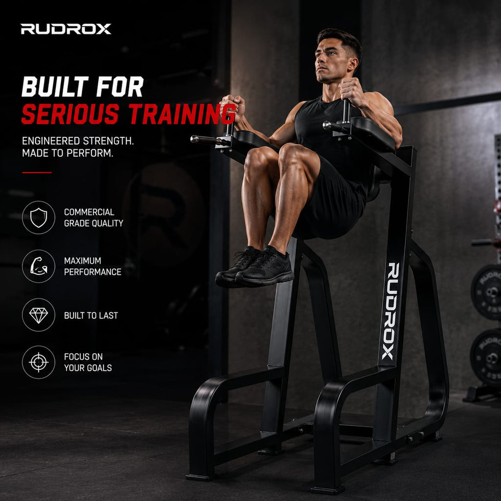 RUDROX RDX-CD1300 Commercial Vertical Knee Raise & Dip Station