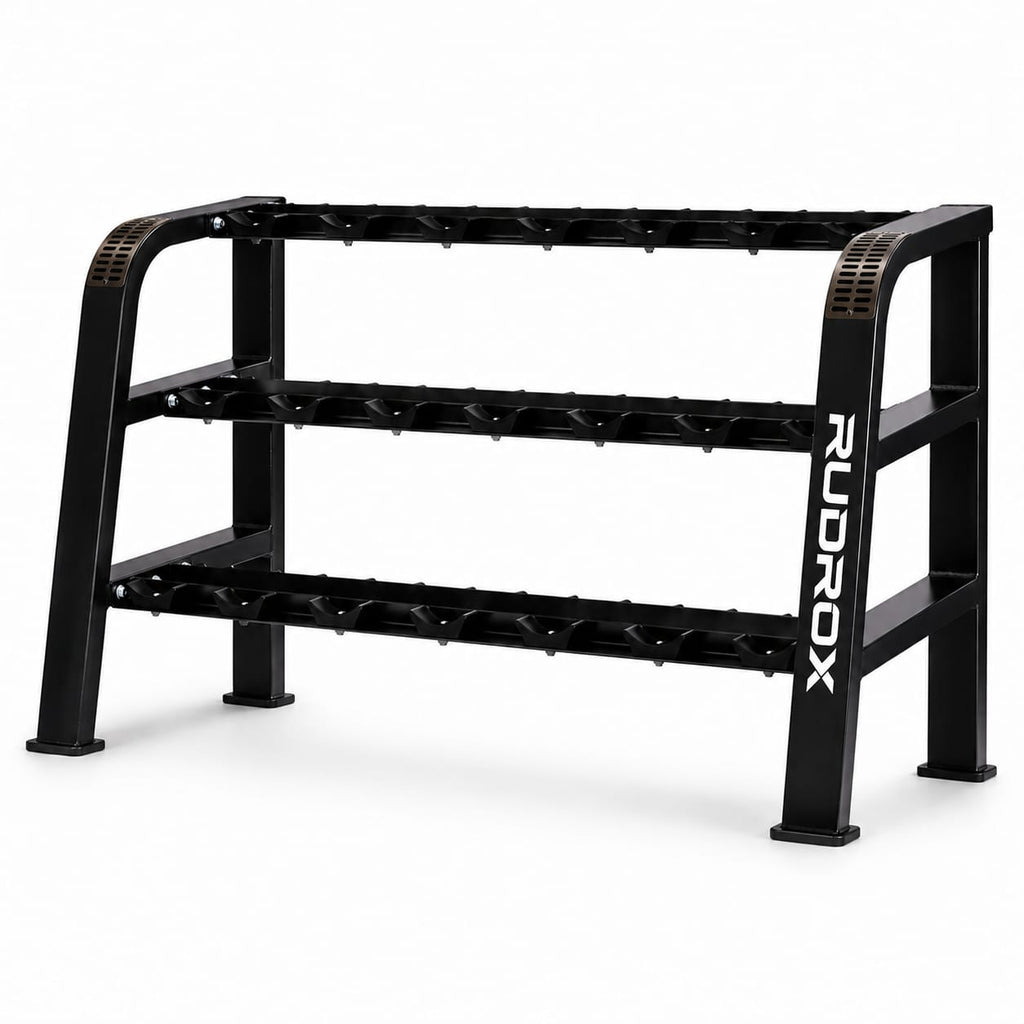 RUDROX RDX-DR1650 Commercial 3-Tier Dumbbell Rack