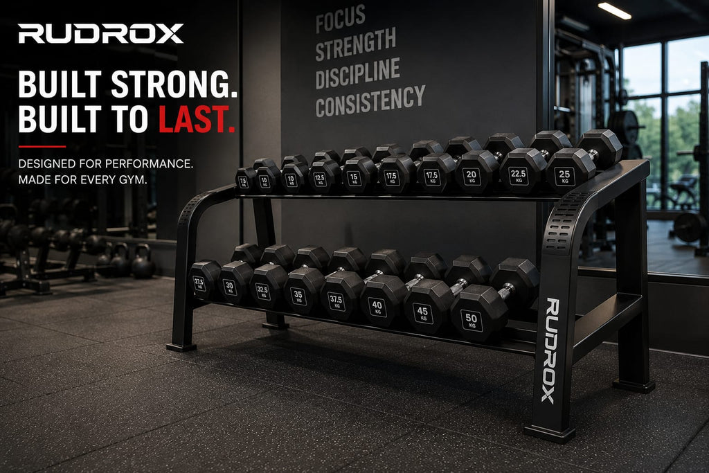 RUDROX RDX-DR1330 Commercial 2-Tier Dumbbell Rack