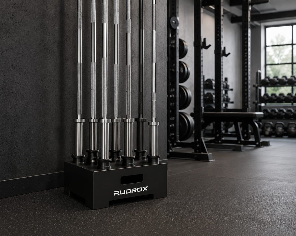 RUDROX RDX-BS09 Commercial Olympic Barbell Storage Stand