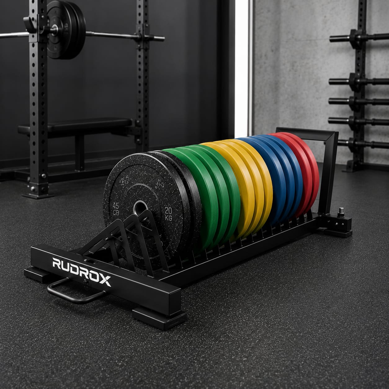 RUDROX RDX-PR900 Heavy Duty Olympic Weight Plate Storage Rack