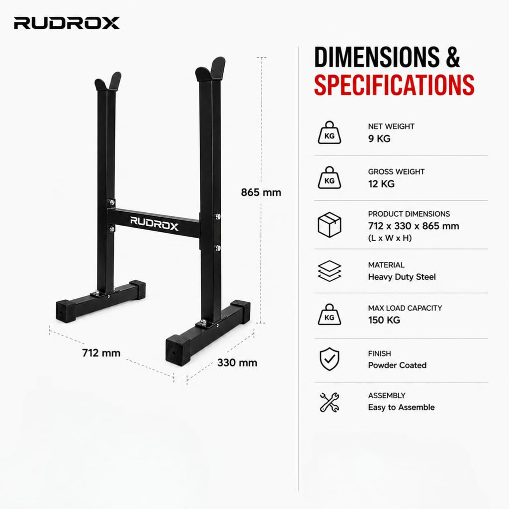 RUDROX RDX-BC150 Heavy Duty Barbell Curl Stand – Commercial Bicep Curl Rack