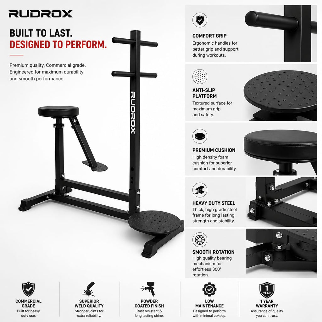 RUDROX RDX-RT360 Heavy Duty Rotary Torso Machine for Core & Oblique Training