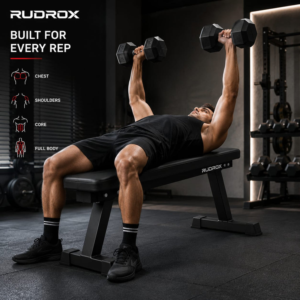 RUDROX RDX-FB250 Heavy Duty Flat Weight Bench