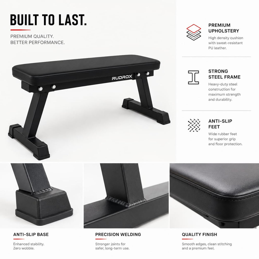 RUDROX RDX-FB250 Heavy Duty Flat Weight Bench