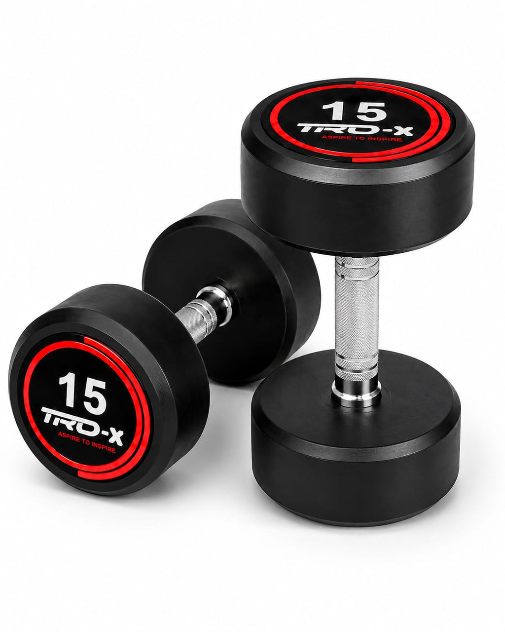 TRD-X Premium Rubber Coated Fixed Dumbbells