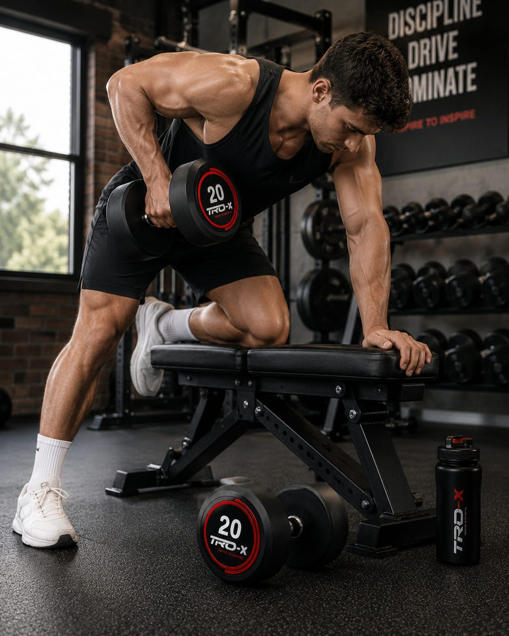 TRD-X Premium Rubber Coated Fixed Dumbbells