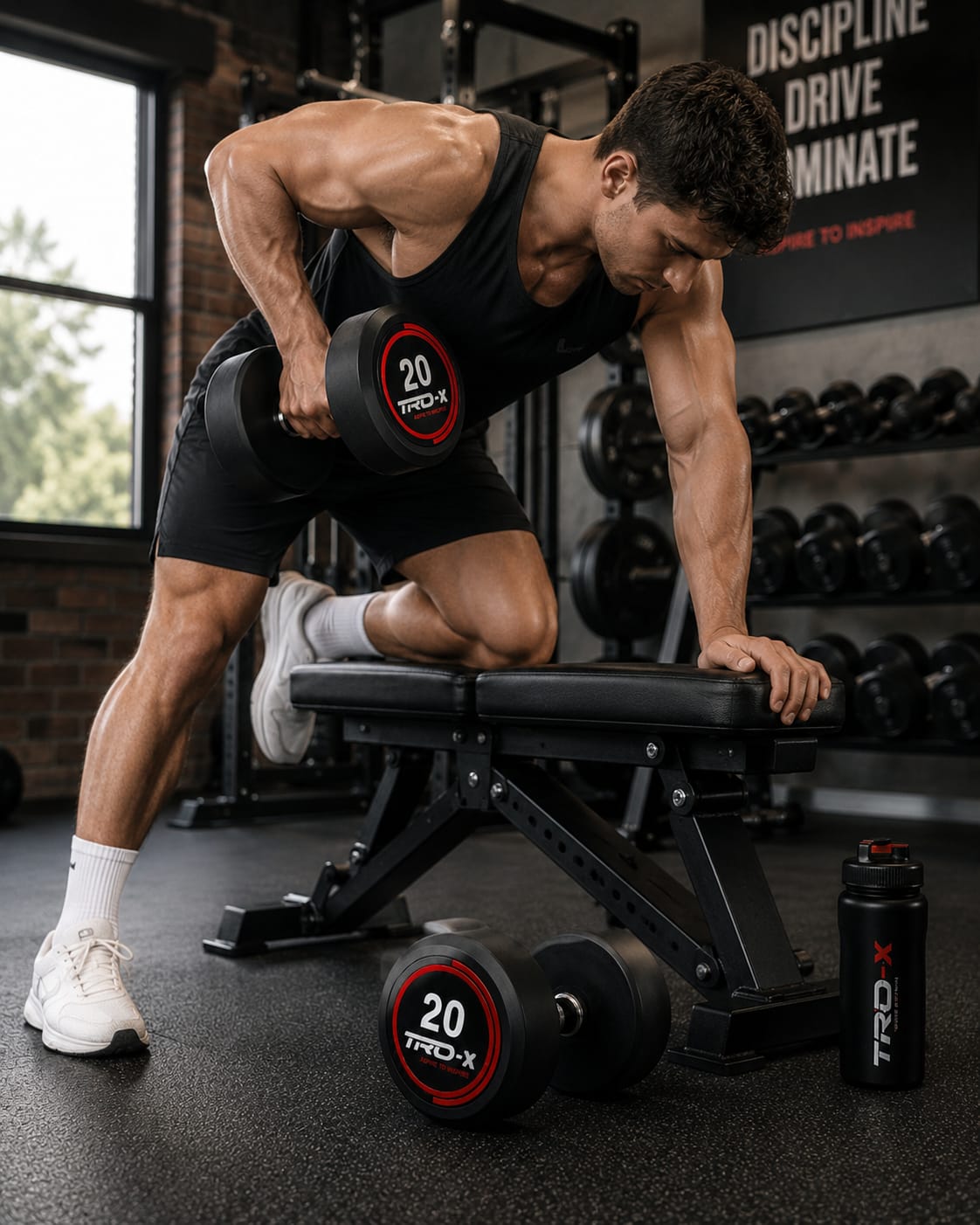 TRD-X Premium Rubber Coated Fixed Dumbbells