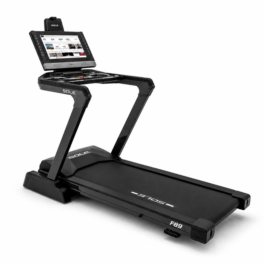Sole F89 Motorized Treadmill – 4.0HP Motor, 21.5” Touchscreen, Incline/Decline Smart Fitness Machine