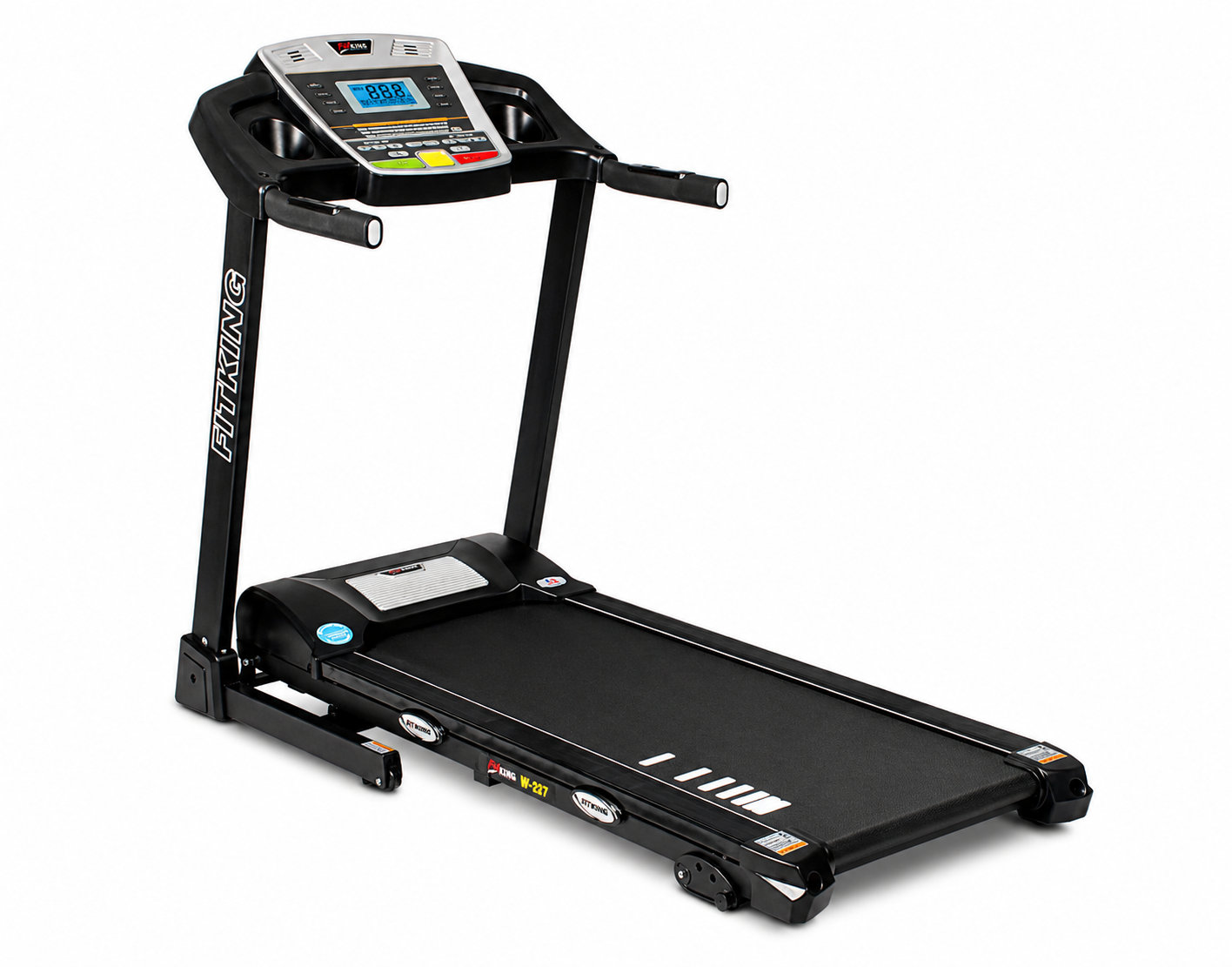 FITKING W-227 Motorized Treadmill (2.0 HP, 14 km/h, Auto Incline, Bluetooth, Foldable, Home Use)