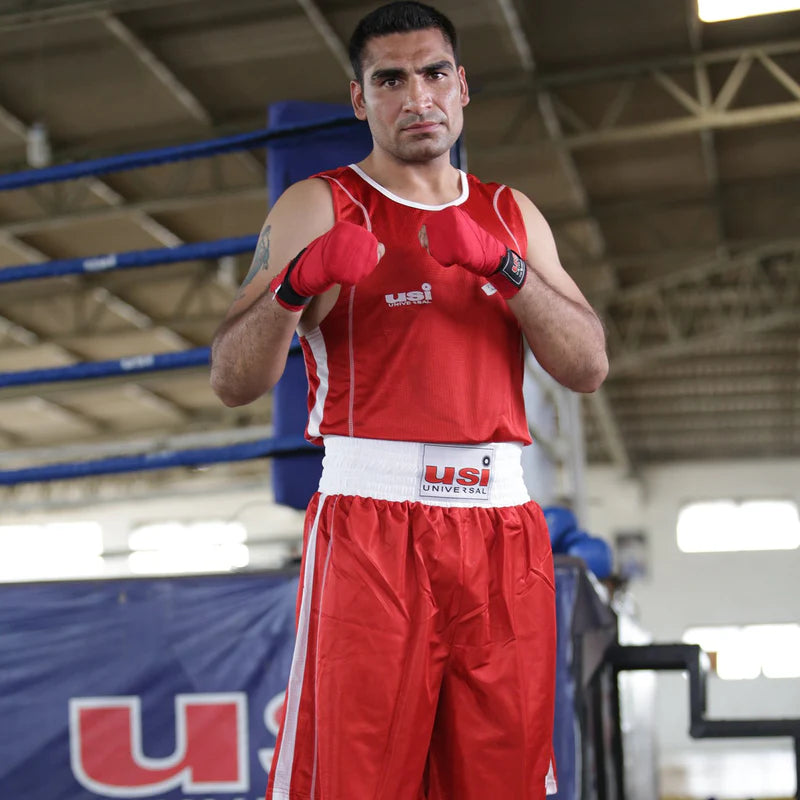 USI 409SV Men’s Boxing Shorts & Vest Set – Professional Boxing Apparel