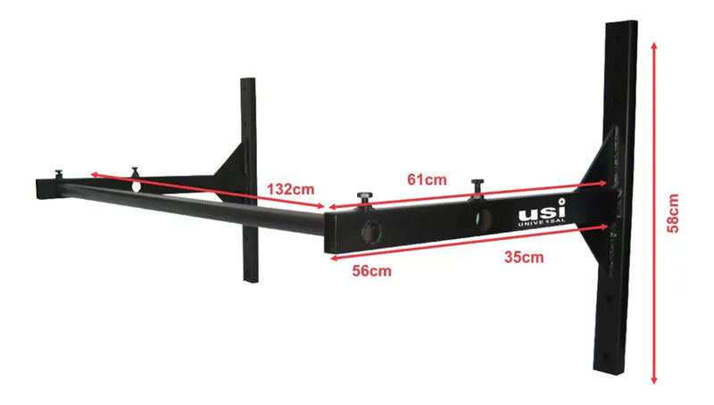 USI 7025 Wall & Ceiling Mount Pull Up Bar – Heavy Duty Chin-Up Training Bar